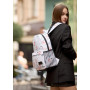 Жіночий рюкзак Sambag Brix PJT  з квітковим білим принтом 