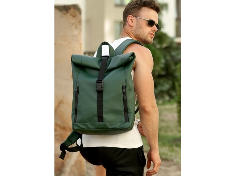 Мужской рюкзак ролл Sambag  RollTop LZT зеленый