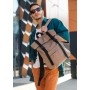 Мужской рюкзак ролл Sambag RollTop LSH Коричневый тканевый