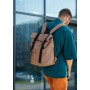 Мужской рюкзак ролл Sambag RollTop LSH Коричневый тканевый