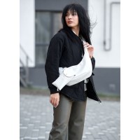 Женская сумка Sambag хобо S белая