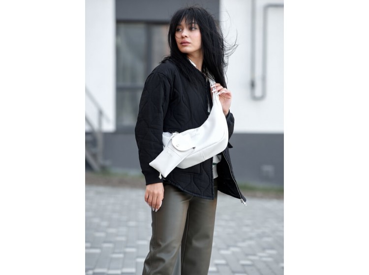 Женская сумка Sambag хобо S белая