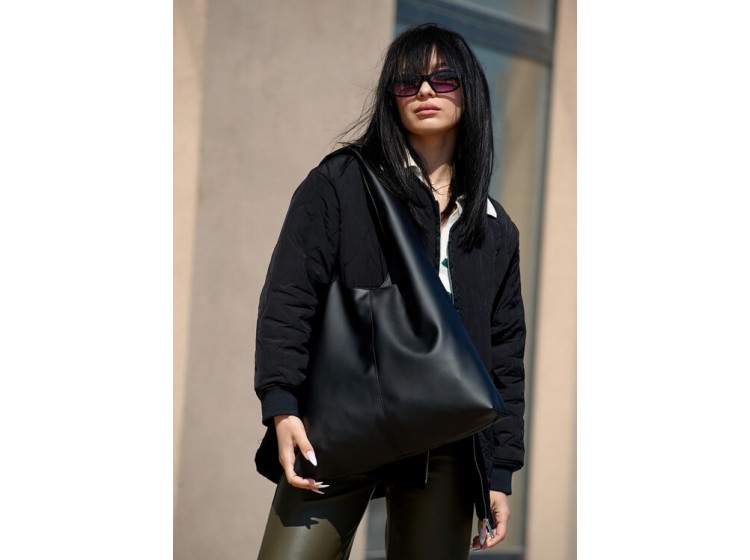 Женская сумка черная Sambag HOBO M 