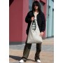 Женская сумка Sambag HOBO M серый шёлк