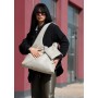 Женская сумка Sambag HOBO M серый шёлк