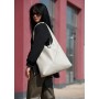 Женская сумка Sambag HOBO M серый шёлк