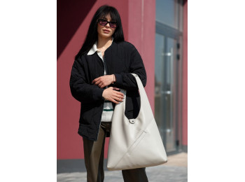Женская сумка Sambag HOBO M серый шёлк