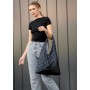 Женская сумка Sambag HOBO M черная принтованая