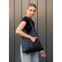 Женская сумка Sambag HOBO M черная принтованая