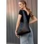 Женская сумка Sambag HOBO M черная принтованая