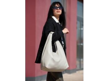 Жіноча сумка Sambag HOBO L  сірий шовк