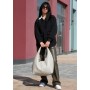 Женская сумка Sambag HOBO L серый шёлк