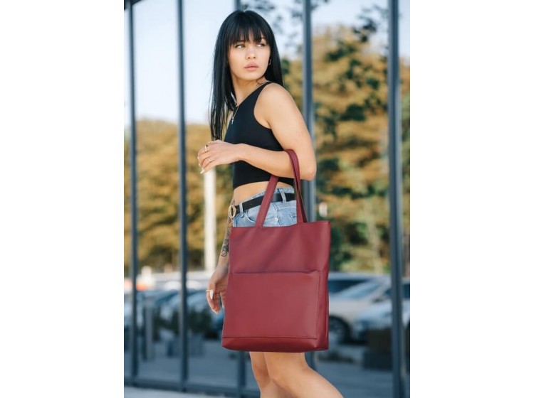 Сумка Sambag Shopper Tote SEN бордо