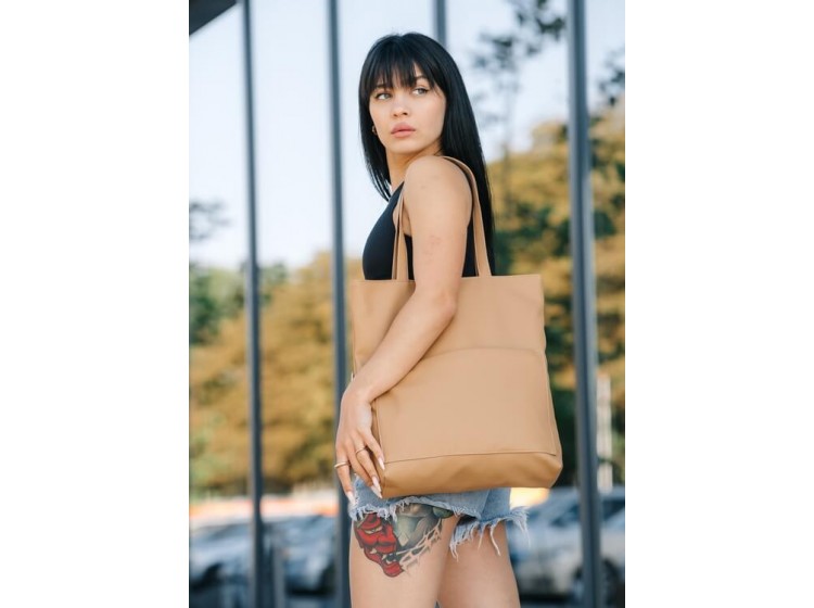 Женская сумка Sambag Шоппер Tote бежевый