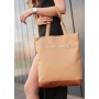 Женская сумка Sambag Шоппер Tote  бежевая с клапаном 