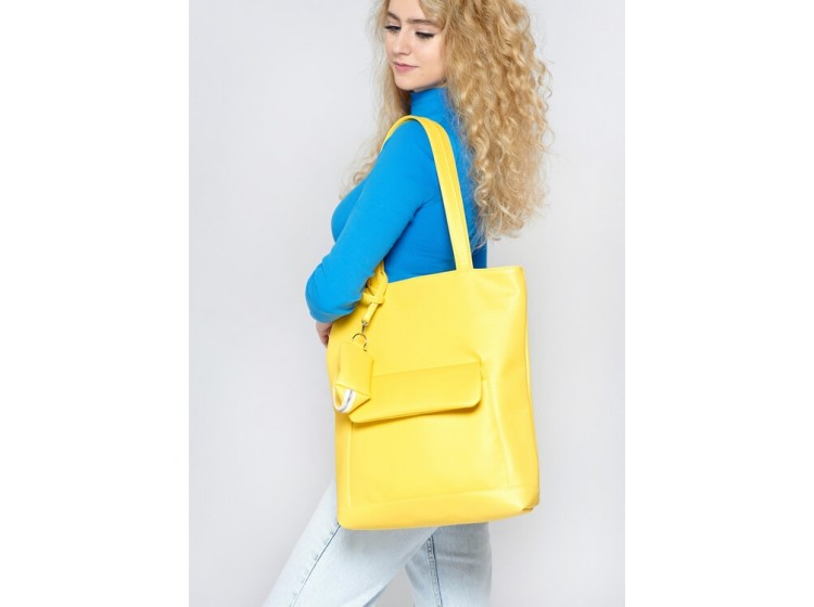 Женская сумка Sambag Шоппер Tote желтая