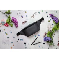 Женская поясная сумка бананка Sambag Tirso  MSH графитовый