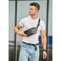 Сумка на пояс бананка Sambag Tirso MSHm графитовая