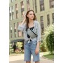 Женская поясная сумка бананка Sambag Tirso  MSH серый