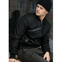 Поясная сумка бананка Sambag Tirso  LTH черный тканевый