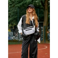 Велика тканинна сумка з екошкірою Sambag Tirso Max біла