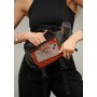 Большая женская поясная сумка бананка Sambag DynamicDart черная