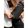 Большая черная женская поясная сумка бананка Sambag DynamicDart черная