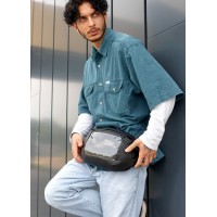Большая черная мужская поясная сумка бананка Sambag DynamicDart черная