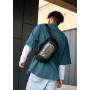 Большая черная мужская поясная сумка бананка Sambag DynamicDart черная