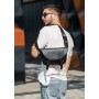 Мужская сумка бананка через плечо Sambag Tirso Zard черная