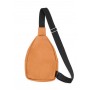 Мужская  кожаная сумка через плечо слинг Sambag Brooklyn SSH черный рыжая