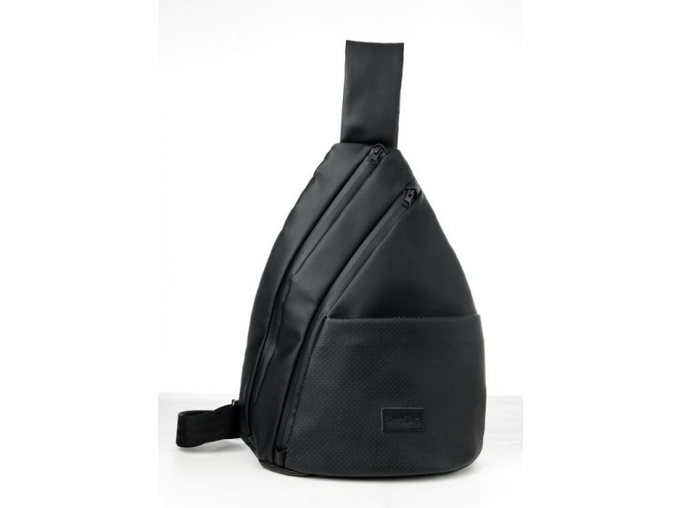 Cумка через плечо слинг Sambag Brooklyn MTO Черный с перфорацией