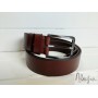 Кожаный ремень для джинсов коричневый ручной работы Major Style