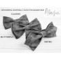 Черная галстук бабочка с подтяжками в узор ручной работы Major Style