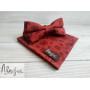 Красная галстук бабочка с розочками ручной работы