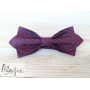 Фиолетовая галстук бабочка в клеточку ручной работы