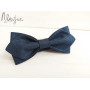 Темно-синяя галстук бабочка однотонная ручной работы Major Style