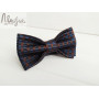 Сине-коричневая галстук бабочка в клетку ручной работы Major Style