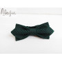 Зелена однотонна краватка метелик ручної роботи Major Style