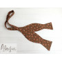 Мужская галстук бабочка самовяз коричневая ручной работы Major Style