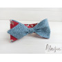 Краватка метелик самовяз червоно-голуба ручної роботи Major Style