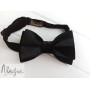 Бархатная галстук бабочка черная ручной работы Major Style