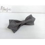 Темно серая галстук бабочка в горошек ручной работы Major Style