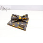 Сірий краватка метелик в квіточки ручної роботи Major Style