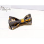 Серая галстук бабочка в цветочки ручной работы Major Style