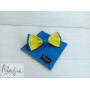 Краватка метелик жовто-блакитна ручної роботи Major Style