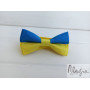 Жовто-блакитна краватка метелик однотонна ручної роботи Major Style