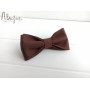 Шерстяная галстук бабочка коричневая однотонная ручной работы Major Style