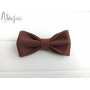 Шерстяная галстук бабочка коричневая однотонная ручной работы Major Style