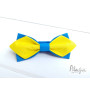 Краватка метелик жовто-блакитна ретро ручної роботи Major Style